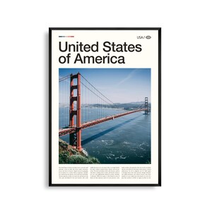 USA Print, USA Wandkunst, Amerika Poster, Landschafts Foto, Dekor statt Dekor, Landschaft, Kontinentale Karte