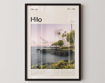 Hilo Print Hawaii, Hilo Wall Art, Hilo Poster, Hilo Photo, Big Island Decor, Tropical Waterfall Scene, Pacific Island Landscape