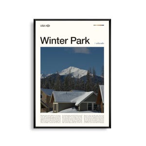Winter Park Print Colorado, Winter Park Wandkunst, Winter Park Poster, Winter Park Foto, Bergstadt Dekor, Ski-Resort Kunst, Rocky Mountain