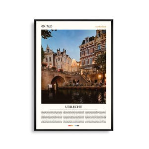 Utrecht Print Niederlande, Utrecht, Wall Art, Utrecht Poster, Utrecht Foto, Dom Turm, Grachten, Historische Stadtansicht, Dutch Decor,