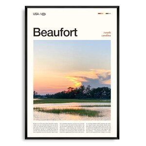 Schöner Druck South Carolina, Beaufort Wandkunst, Beaufort Poster, Beaufort Foto, Bay Street, Henry C. Accessories, Henry C. Accessories, England