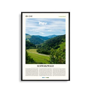 Schwarzwald Print Deutschland, Schwarzwald Wand Kunst, Schwarzwald Poster, Schwarzwald Foto, Dichten Wäldern, sanften Hügeln, Natur, Landschaft Dekor