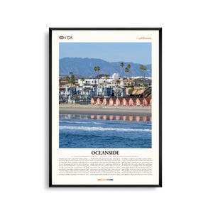 Oceanside Print Kalifornien, Oceanside Wand Kunst, Oceanside Poster, Oceanside Foto, Oceanside Pier, Hafen Strand, Mission San Luis Rey