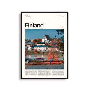 Finnland Wandbild, Nordische Wald und See Landschaft, Nordisches Europa Poster, Nordische Natur Fotografie, Natur Poster