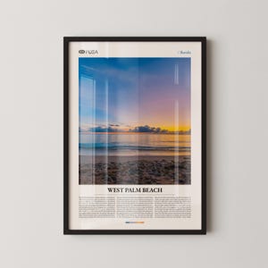 West Palm Beach Print Florida, West Palm Beach Wall Art, West Palm Beach Poster, West Palm Beach Photo, Clematis Street, The Square