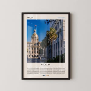 Georgia Wall Art, Southern Landscape Print, Georgia Poster, Scenic Nature and City Photography, Deep South Decor