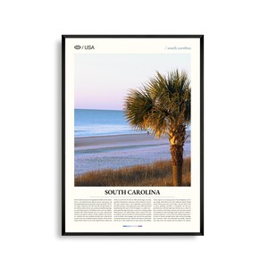 Impresión de Carolina del Sur, Arte mural de Carolina del Sur, Póster de Carolina del Sur, Fotografía de paisaje costero, Decoración sureña, Fotografía de naturaleza