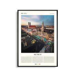 München, Deutschland Wand Kunst, Historische Stadtbild Fotografie Kunst, München Poster, Urban Dekor
