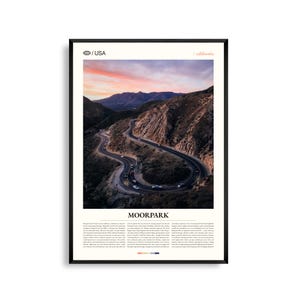 Moorpark Californië muurkunst, schilderachtige vallei print, Moorpark poster, glooiende heuvels landschapsfotografie, decor Zuid-Californië