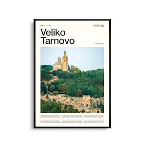 Veliko Tarnovo Print Bulgarien, Veliko Tarnovo Wandkunst, Veliko Tarnovo Poster, Veliko Tarnovo Foto, Tsarevets Festung, Yantra Fluss