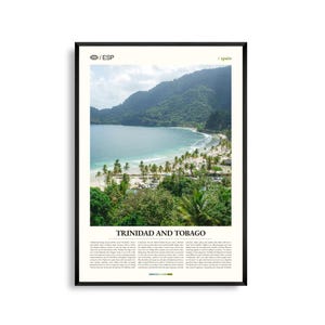 Trinidad und Tobago Wand Kunst, Tropical Island Landschaft Druck, Karibik Poster, Malerische Küste und Natur Fotografie
