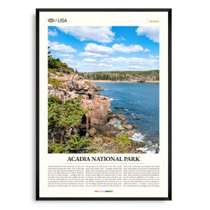 Acadia Nationalpark Druck, Maine Wandkunst, Acadia Poster, Küstenlandschaft Foto, Mount Desert Island Dekor, New England Natur Kunst