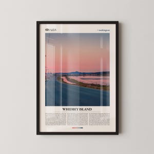 Whidbey Island Print Washington, Whidbey Wall Art, Whidbey Poster, Whidbey Photo, Puget Sound Decor, Coastal Landscape, Pacific Northwest
