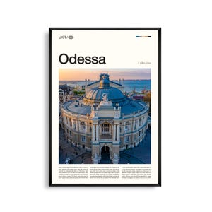 Odessa Ukraine Wandkunst, Schwarzmeerküste Stadtbild Fotografie Druck, Odessa Poster, Malerisches Urban Dekor
