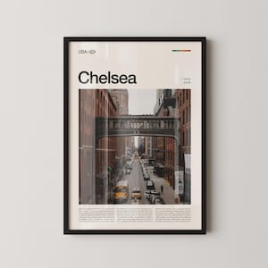 Chelsea Print New York, Chelsea Wall Art, Chelsea Poster, Chelsea Photo, The High Line, Chelsea Market, Madison Square Garden