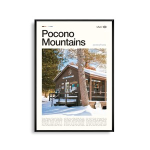 Pocono Mountains Druck Pennsylvania, Pocono Wandkunst, Pocono Poster, Pocono Foto, Berglandschaft Dekor, Forested Hills Szene