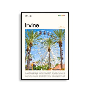 Impression Irvine Californie, art mural Irvine, affiche Irvine, photo Irvine, grand parc du comté d'Orange, Irvine Spectrum Center, Bommer Canyon