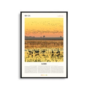 Lodi print Californië, Lodi kunst aan de muur, Lodi poster, Lodi foto, Lodi Lake, Micke Grove Park, Lodi Wine Trail, Downtown Lodi