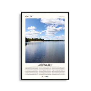 Atsion See New Jersey Druck, Pine Barrens Wandkunst, Atsion See Poster, Atsion See Foto, Wharton State Forest, Serene Nature Decor
