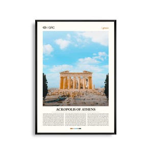 Akropolis von Athen Poster Schwarzweiß, Akropolis von Athen Wandkunst, Akropolis von Athen Poster, Akropolis von Athen Foto, Griechenland
