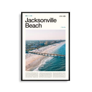 Stampa Jacksonville Beach Florida, Jacksonville Beach Wall Art, Jacksonville Beach Poster, Jacksonville Beach Foto, Oceano Atlantico, Pesca