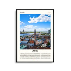 Arte mural de Letonia, impresión fotográfica de paisajes bálticos, póster de Letonia, decoración de paisajes urbanos y naturales, obras de arte de viajes europeos