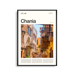 Chania Griechenland Wand Kunst, Küstenhafen Landschaft Druck, Chania Poster, Malerische Insel Crete Fotografie, Mediterraner Charme Dekor