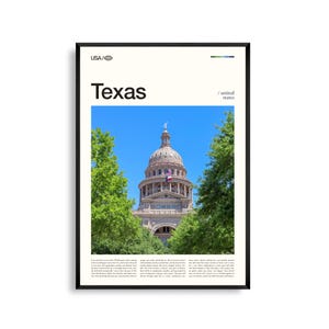 Impresión de Texas, Arte mural de Texas, Póster de Texas, Foto de paisaje del oeste, Decoración desértica, Arte natural de Hill Country, Estilo estrella solitaria