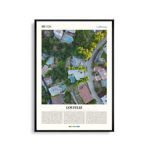 Los Feliz Print Kalifornien, Los Feliz Wandkunst, Los Feliz Poster, Los Feliz Foto, Griffith Park, The Greek Theater, Los Feliz Village