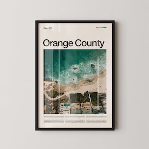 Orange County Print California, Orange County Wall Art, Orange County Poster, Orange County Photo, Newport Beach, Laguna Beach