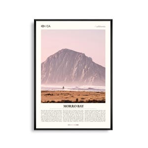 Morro Bay Print Kalifornien, Morro Bay Wandkunst, Morro Bay Poster, Morro Bay Foto, Morro Rock, Morro Bay State Park, Embarcadero, Montaña de