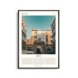 Reus Spanien Wand Kunst, katalanische Stadtansicht und Architektur Druck, Reus Poster, Szenische Urban Fotografie, Nordosten Spanien Dekor