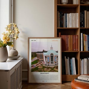 High Point University Print, North Carolina Piedmont Landscape Art image 5