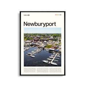 Newburyport Massachusetts, Newburyport Wandkunst, Küstenstadt Poster, Hafen Landschaft Foto, New England Seaside Dekor