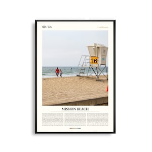 Mission Beach Druck Schwarzweiß Queensland, Mission Beach Wandkunst, Mission Beach Poster, Mission Beach Foto, Australien