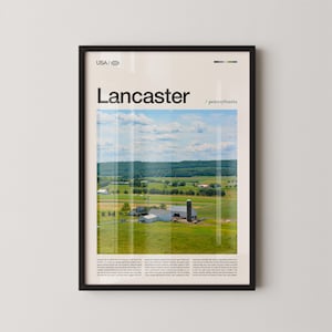 Lancaster Pennsylvania Wall Art, Countryside Landscape Print, Lancaster Poster, Scenic Amish Country Photography, Central Pennsylvania Decor