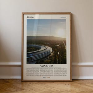 Cupertino California Photography Print, Apple Park View