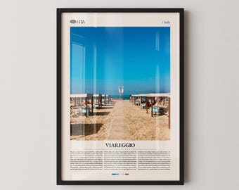 Viareggio Print, Viareggio Wall Art, Viareggio Poster, Viareggio Photography, Italian Coastal City, Tuscany Seaside Decor