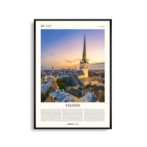 Tallinn Print Tallinn, Tallinn Wandkunst, Tallinn Poster, Tallinn Foto, Altstadt, Mittelalterliche Architektur, Toompea Hill, Ostsee Dekor