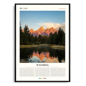 Wyoming Print, Wyoming Wandkunst, Wyoming Poster, Wyoming Foto, Western Landschaft, Grand Tetons, offene Ebenen, rustikale Natur Dekor