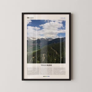 Telluride Print Colorado, Telluride Wall Art, Telluride Poster, Mountain Town Photo, Alpine Landscape Decor, Rocky Mountains Art