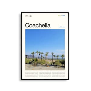 Coachella print Californië, Coachella muurkunst, Coachella poster, Coachella foto, Coachella Valley, Empire Polo Club, Joshua Tree National