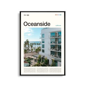 Oceanside Print Kalifornien, Oceanside Wand Kunst, Oceanside Poster, Oceanside Foto, Oceanside Pier, Hafen Strand, Mission San Luis Rey
