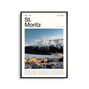 St. Moritz Schweiz, St. Moritz Wand Kunst, St. Moritz Poster, St. Moritz Foto, Alpine Landschaft, St. Moritzersee, Winterresort Dekor