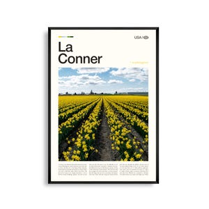 La Conner Washington Wall Art, kustlandschap waterkant print, La Conner poster, schilderachtige Skagit Valley fotografie, Pacific Northwest