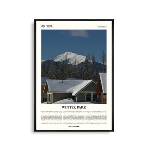 Winter Park Print Colorado, Winter Park Wandkunst, Winter Park Poster, Winter Park Foto, Bergstadt Dekor, Ski-Resort Kunst, Rocky Mountain