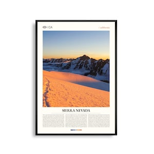 Siera Nevada Poster, Siera Nevada Plakat, Kalifornien Foto, Yosemite National Park, Lake Tahoe