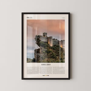 Impresión de Abruzos, Arte mural de Abruzos, Póster de Abruzos, Fotografía de Abruzos, Paisaje montañoso italiano, Decoración de naturaleza escénica