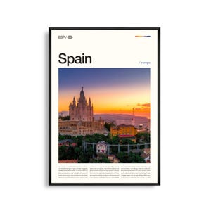 Spanien Wand Kunst, Malerische Landschaft und Stadtansicht Druck, Spanien Poster, Mediterranes Land Fotografie, Iberische Halbinsel Dekor