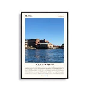 Port Townsend Poster Washington, Port Townsend Wandkunst, Küstenstadt Poster, Puget Sound Foto, historische Küstenlandschaft